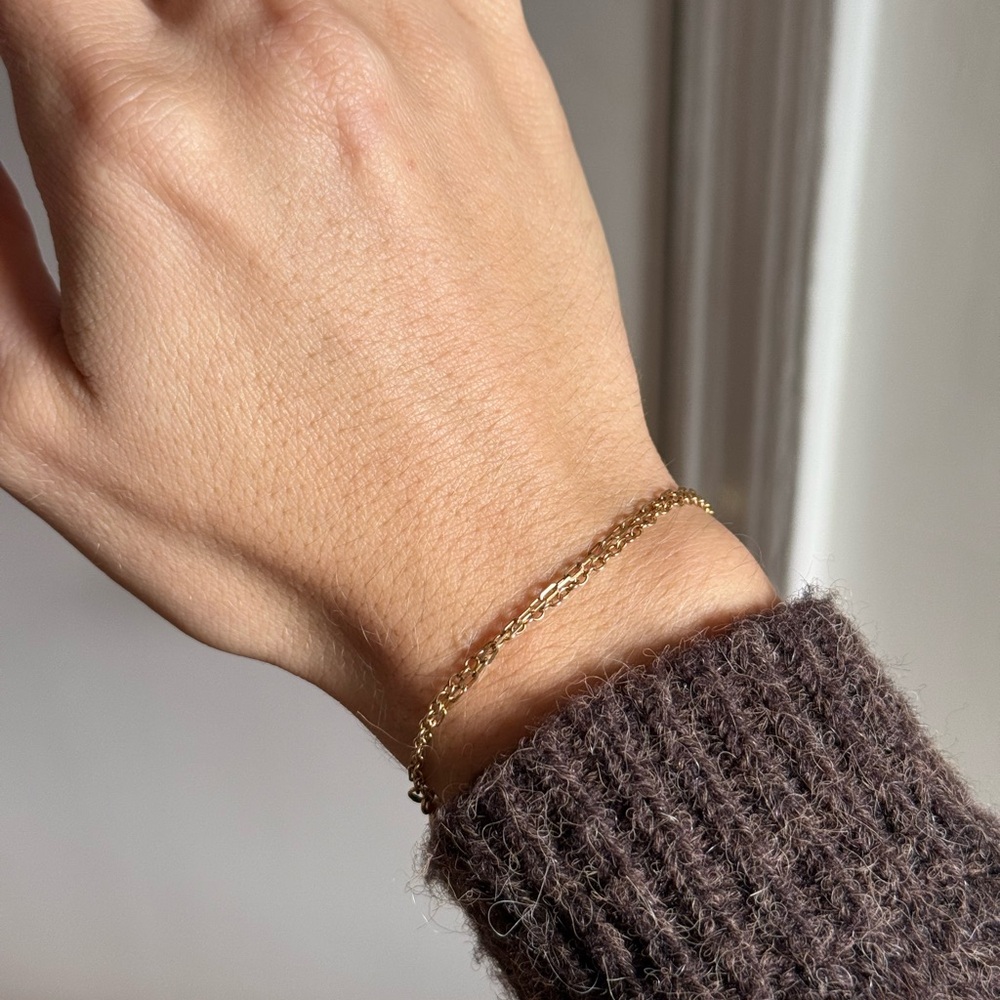 Catbird 14k Gold Double Strand Bracelet